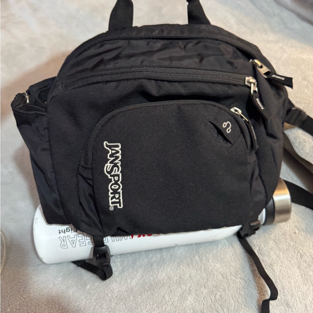 Jansport Black Compact Daypack with Front Pockets